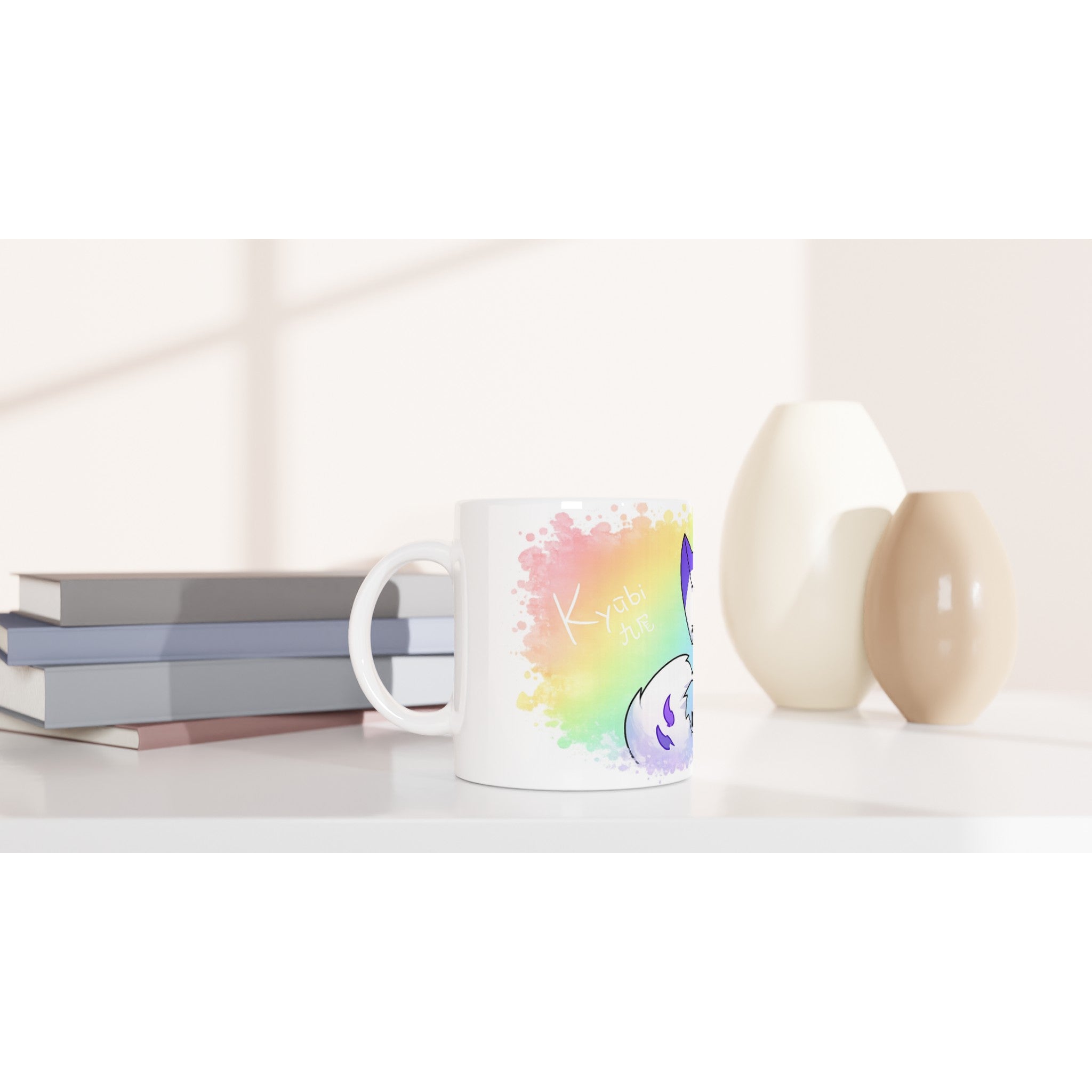 Elegan tKiubi customized coffee mug with glossy finish and colored interior
