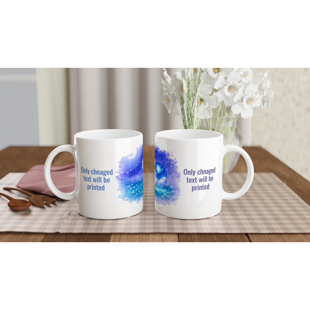 Galaxy Cat Mug cute cat coffee mugs displayed on a table with flowers, showcasing a cosmic design.