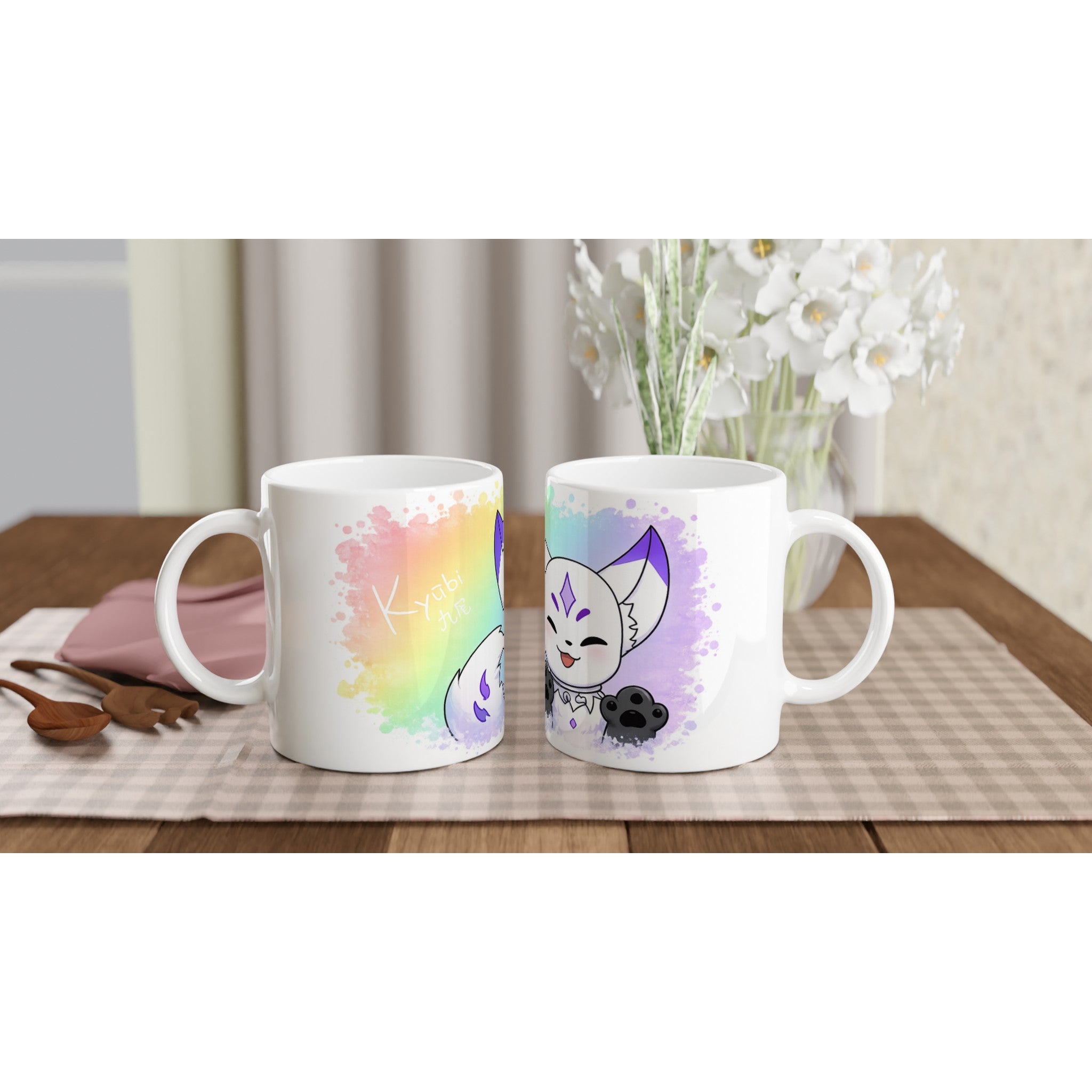 Kiubi customized coffee mug ceramic coffee mug with colored rim and handle