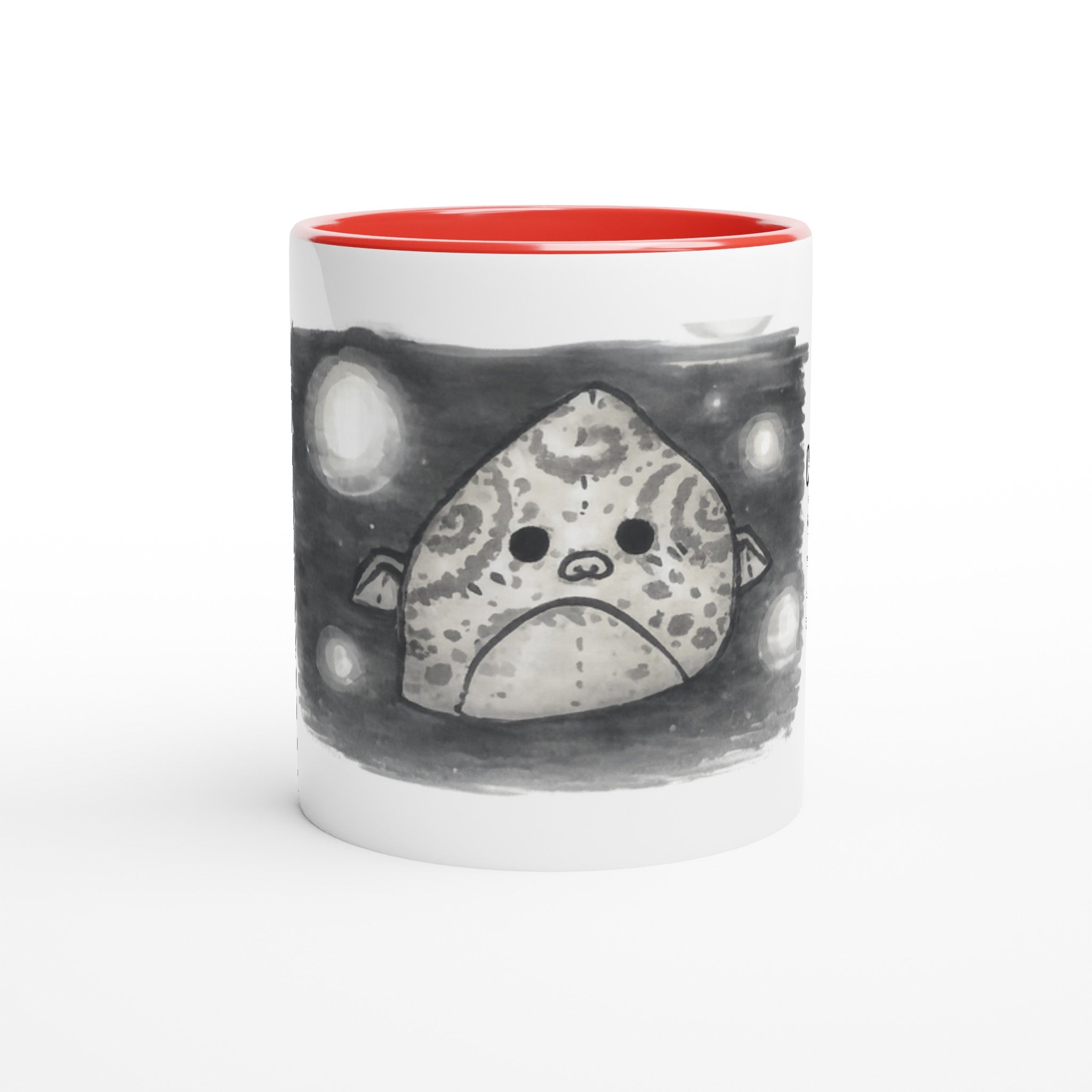 Voidink Mug glossy white ceramic mug with colored handle