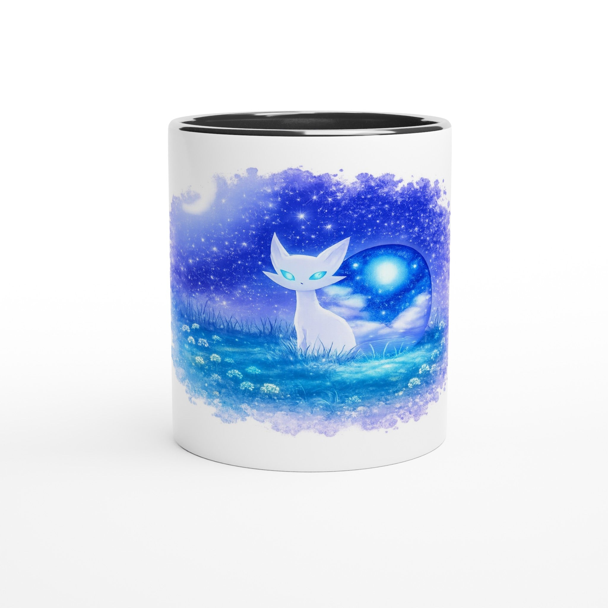 Galaxy Cat Mug cute cat coffee mugs featuring a celestial cat design against a cosmic background.