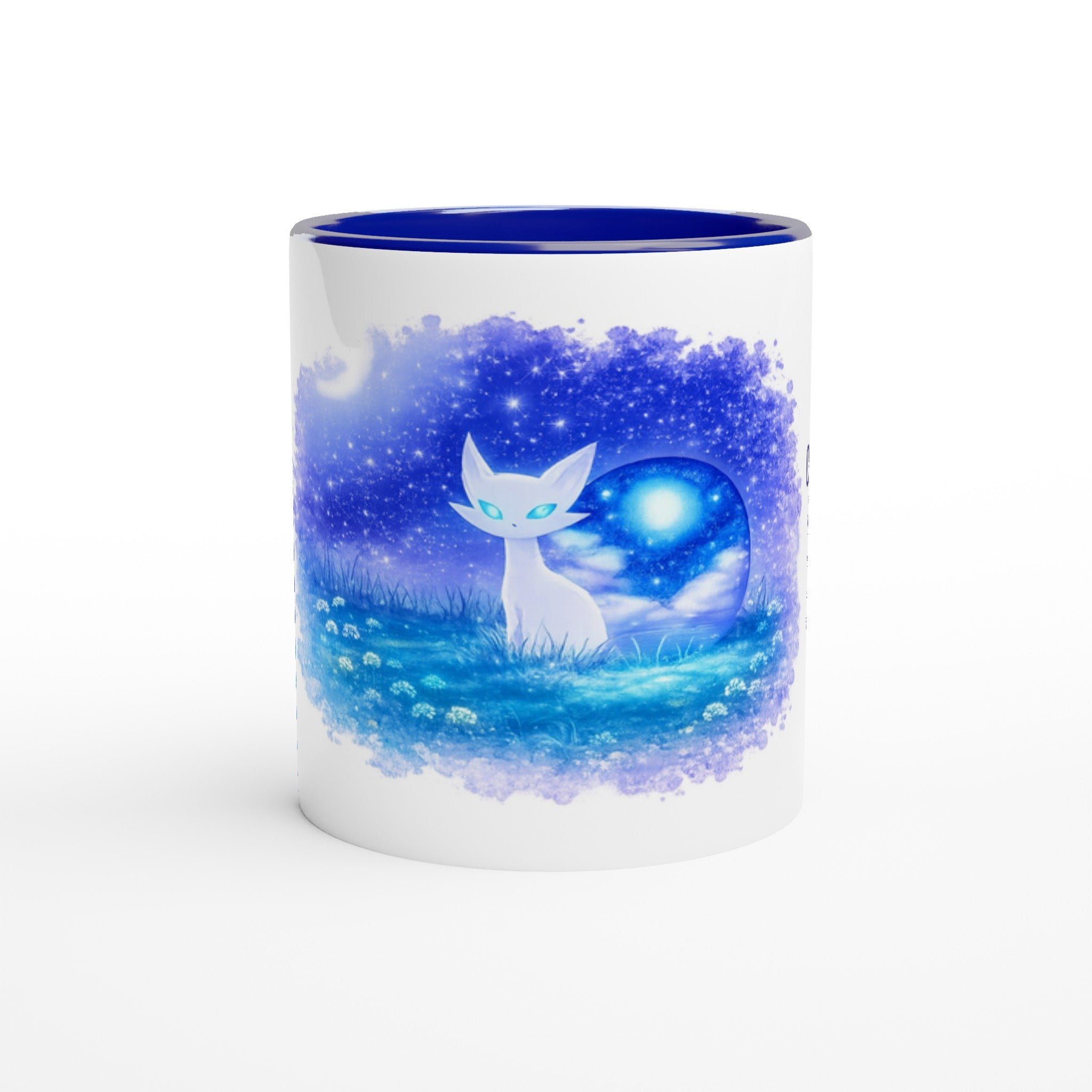 Galaxy Cat Mug cute cat coffee mugs featuring a cosmic feline design in a vibrant celestial setting.